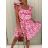 Kurzärmliges Sommer-Freizeitkleid für Damen (S/M/L EINHEITSGRÖSSE) ITALIAN FASHION IMWGB25022