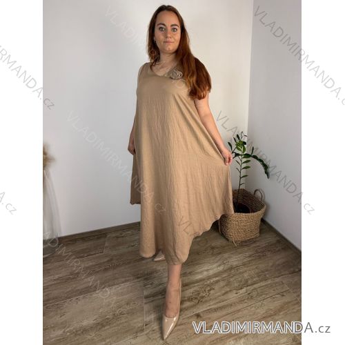 Lange Sommerhose in Übergröße für Damen (S/M/L Einheitsgröße) ITALIAN FASHION IM425271  braun