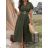 Langes Chiffon-Kurzarmkleid für Damen (S/M ONE SIZE) ITALIAN FASHION IMWGS231048