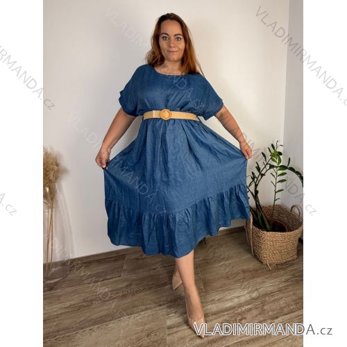 Elegante Hose mit Gürtel für Damen (S/M/L ONE SIZE) ITALIAN FASHION IM425057  dunkelblau