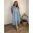Elegante Hose mit Gürtel für Damen (S/M/L ONE SIZE) ITALIAN FASHION IM425057  hellblau
