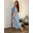 Elegante Hose mit Gürtel für Damen (S/M/L ONE SIZE) ITALIAN FASHION IM425057  hellblau