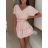 Damen Elegantes Kurzes Langarmkleid (S / M ONE SIZE) ITALIAN FASHION IMWC217235
