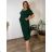 Langes warmes Langarmkleid für Damen in Übergröße (50/52/54 Einheitsgröße) ITALIAN FASHION IM424636 46/48/50 Wein