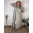 Langes Sommerkleid 3/4 Langarm Damen übergroß (48/50/52 Einheitsgröße) ITALIAN FASHION IM425172
