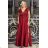 Damen Plus Size (42-46) langes elegantes ärmelloses Partykleid POLISH FASHION PMLBC23265-10 46 Wein