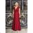 Damen Plus Size (42-46) langes elegantes ärmelloses Partykleid POLISH FASHION PMLBC23265-10 46 Wein