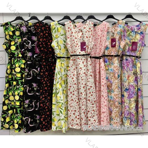 Langes spanisches Sommerkleid, Langarm, Damen, Übergröße (42/44/46 Einheitsgröße) ITALIENISCHE MODE IMWCP25166