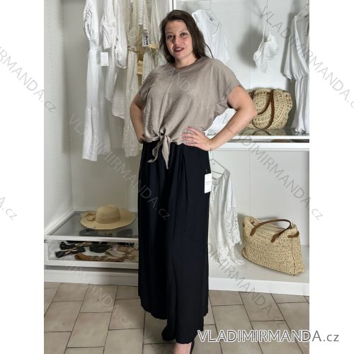 Tunika mit Anhänger Kurzarm Damen Übergröße (3XL/4XL ONE SIZE) ITALIAN FASHION IMC23020