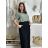 Tunika mit Anhänger Kurzarm Damen Übergröße (3XL/4XL ONE SIZE) ITALIAN FASHION IMC23020 -   grünes Khaki -