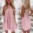 Sommerkleid Damen (uni sl) MODA ITALY IMD20299 dunkelrosa S / M / L