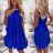 Sommerkleid Damen (uni sl) MODA ITALY IMD20299 dunkelrosa S / M / L