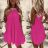 Sommerkleid Damen (uni sl) MODA ITALY IMD20299 dunkelrosa S / M / L