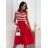 Elegantes Kurzarmkleid für Damen (Einheitsgröße S/M/L) ITALIAN FASHION IMD24270 rot S / M / L