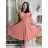 Kurzärmliges Sommerkleid für Damen (Einheitsgröße S/M) ITALIAN FASHION IMM23M20814 S/M hellblau