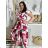 Damen 3/4 Langarm-Hemdkleid (XS/S/M Einheitsgröße) ITALIAN FASHION IMD25030 -   rot -   S / M / L