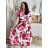 Damen 3/4 Langarm-Hemdkleid (XS/S/M Einheitsgröße) ITALIAN FASHION IMD25030 -   rot -   S / M / L