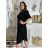 Sommerhemd Damenkleid (uni s / m) ITALIENISCH MODA IM719330 -   schwarz -   S / M / L