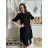 Sommerhemd Damenkleid (uni s / m) ITALIENISCH MODA IM719330 -   schwarz -   S / M / L