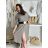 Sommerhemd Damenkleid (uni s / m) ITALIENISCH MODA IM719330 -   schwarz -   S / M / L