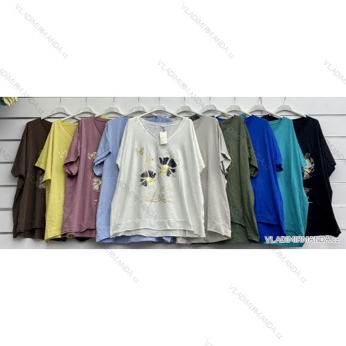 Langärmlige Baumwolltunika für Damen (S/M/L EINHEITSGRÖSSE) ITALIAN FASHION IMWCP25041