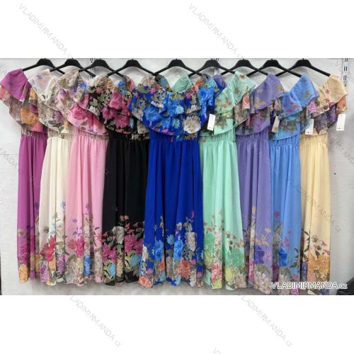 Kurzärmliges Sommer-Freizeitkleid für Damen (S/M/L EINHEITSGRÖSSE) ITALIAN FASHION IMWGB25022
