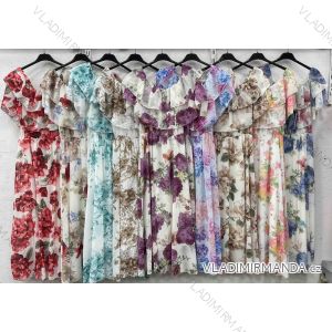 Kurzärmliges Sommer-Freizeitkleid für Damen (S/M/L EINHEITSGRÖSSE) ITALIAN FASHION IMWGB25022