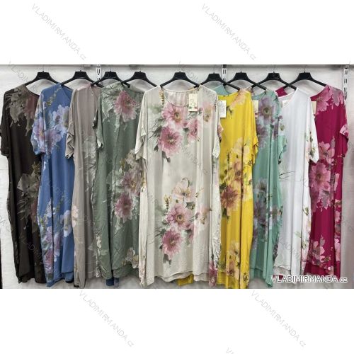 Kurzärmliges Sommer-Freizeitkleid für Damen (S/M/L EINHEITSGRÖSSE) ITALIAN FASHION IMWGB25022