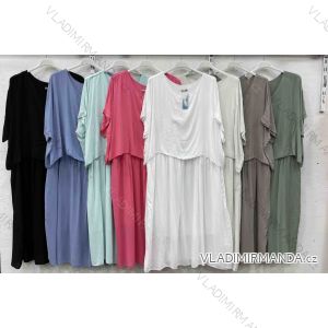 Kurzärmliges Sommer-Freizeitkleid für Damen (S/M/L EINHEITSGRÖSSE) ITALIAN FASHION IMWGB25022