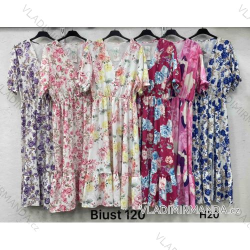 Kurzärmliges Sommer-Freizeitkleid für Damen (S/M/L EINHEITSGRÖSSE) ITALIAN FASHION IMWGB25022