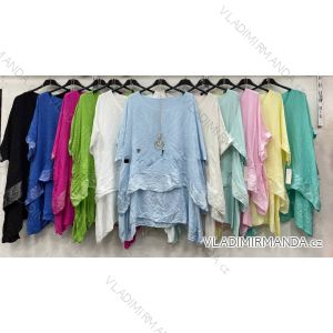 Kurzärmliges Sommer-Freizeitkleid für Damen (S/M/L EINHEITSGRÖSSE) ITALIAN FASHION IMWGB25022