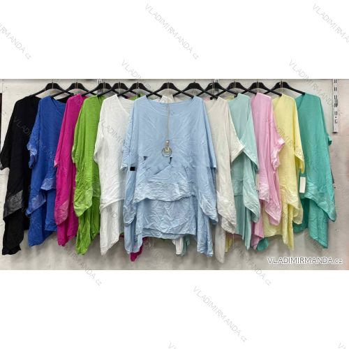 Kurzärmliges Sommer-Freizeitkleid für Damen (S/M/L EINHEITSGRÖSSE) ITALIAN FASHION IMWGB25022