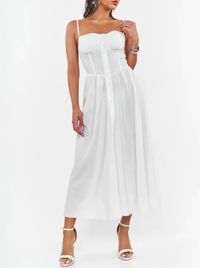Damen Sommerhemdkleid mit Trägern (S/M/L ONE SIZE) ITALIAN FASHION IMPMD2534687