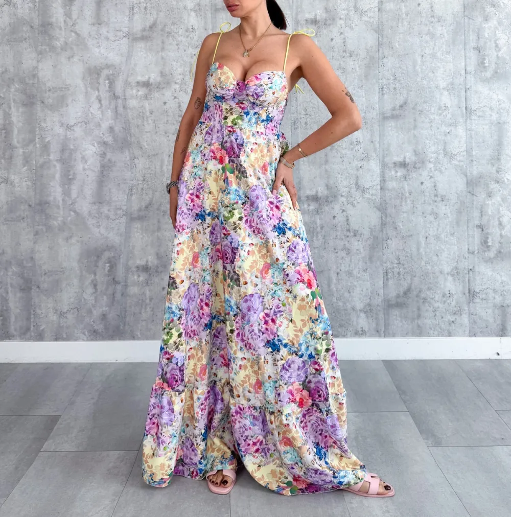 Langer trägerloser Overall für Damen (S/M EINHEITSGRÖSSE) ITALIAN FASHION IMPMD2391232f