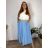 Langes Chiffon-Kurzarmkleid für Damen (S/M ONE SIZE) ITALIAN FASHION IMWGM23456