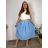 Langes Chiffon-Kurzarmkleid für Damen (S/M ONE SIZE) ITALIAN FASHION IMWGM23456 -   schwarz -   42/44