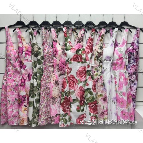Langes Chiffon-Kurzarmkleid für Damen (S/M ONE SIZE) ITALIAN FASHION IMWGS231048