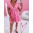 Kurzärmliges Sommer-Freizeitkleid für Damen (S/M/L EINHEITSGRÖSSE) ITALIAN FASHION IMWGB25022