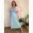 Kurzes Sommerkleid mit langen Ärmeln für Damen, übergroß (54/56/58 Einheitsgröße) ITALIAN FASHION IM425070 44/46/48 grünes Khaki