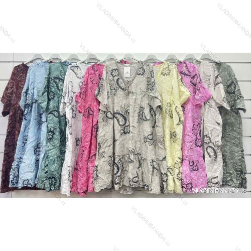 Langes spanisches Sommerkleid, Langarm, Damen, Übergröße (42/44/46 Einheitsgröße) ITALIENISCHE MODE IMWCP25166