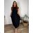 Damen Warmes Langarmkleid (L / XL ONE SIZE) ITALIAN FASHION IM421MIA