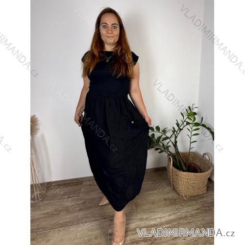 Damen Warmes Langarmkleid (L / XL ONE SIZE) ITALIAN FASHION IM421MIA