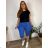Shorts Shorts Stretch Damen Übergröße (2XL/3XL/4XL ONE SIZE) ITALIAN FASHION IM424KEJSY