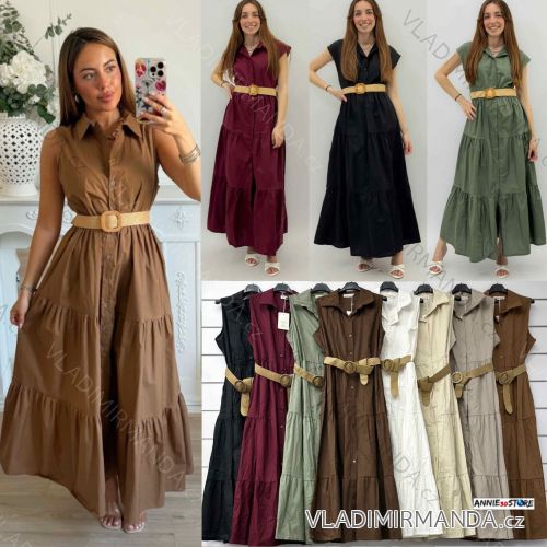Kurzärmliges Sommer-Freizeitkleid für Damen (S/M/L EINHEITSGRÖSSE) ITALIAN FASHION IMWGB25022