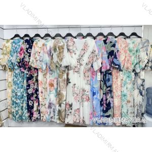 Kurzärmliges Sommer-Freizeitkleid für Damen (S/M/L EINHEITSGRÖSSE) ITALIAN FASHION IMWGB25022
