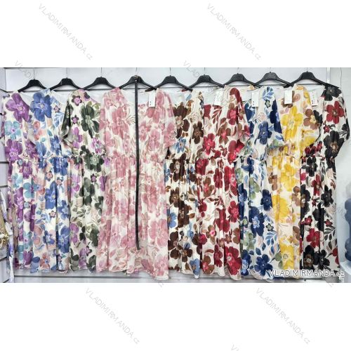 Kurzärmliges Sommer-Freizeitkleid für Damen (S/M/L EINHEITSGRÖSSE) ITALIAN FASHION IMWGB25022