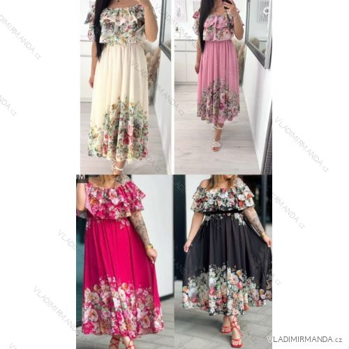 Kurzärmliges Sommer-Freizeitkleid für Damen (S/M/L EINHEITSGRÖSSE) ITALIAN FASHION IMWGB25022
