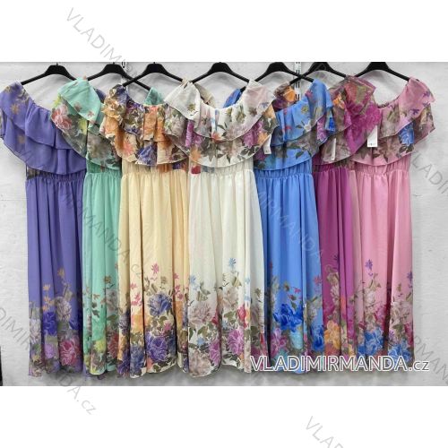 Kurzärmliges Sommer-Freizeitkleid für Damen (S/M/L EINHEITSGRÖSSE) ITALIAN FASHION IMWGB25022