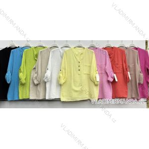 Tunika-Shirt 3/4 Langarm Musselin Damen (S/M/L Einheitsgröße) ITALIAN FASHION IMWHB251414