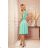 Chiffonkleid mit Bändern für Damen (S-2XL) POLISH FASHION NMC-350-5/DR - mintgrün - XL
